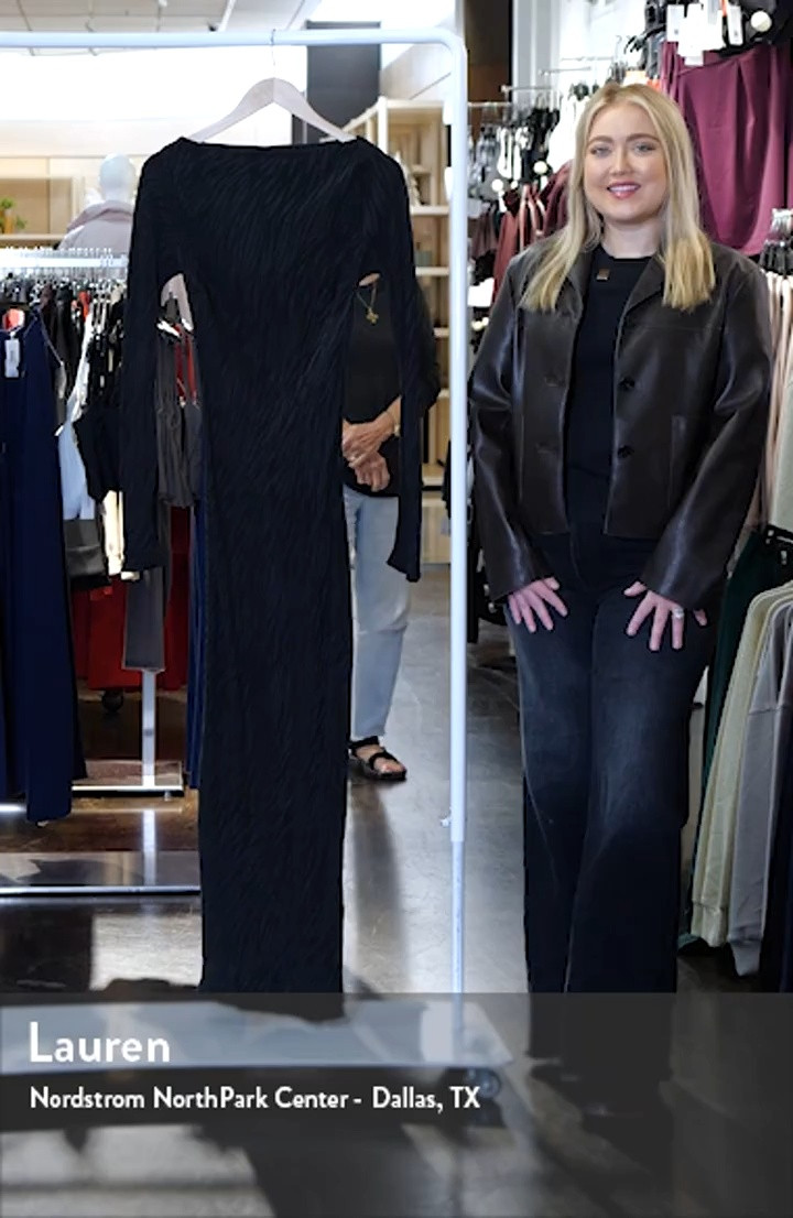 Zebra Stripe Long Sleeve Maxi Dress | Nordstrom