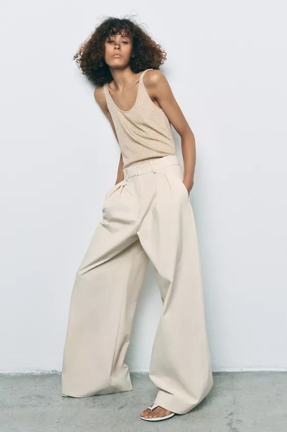 Round neck tank top. | Zara US