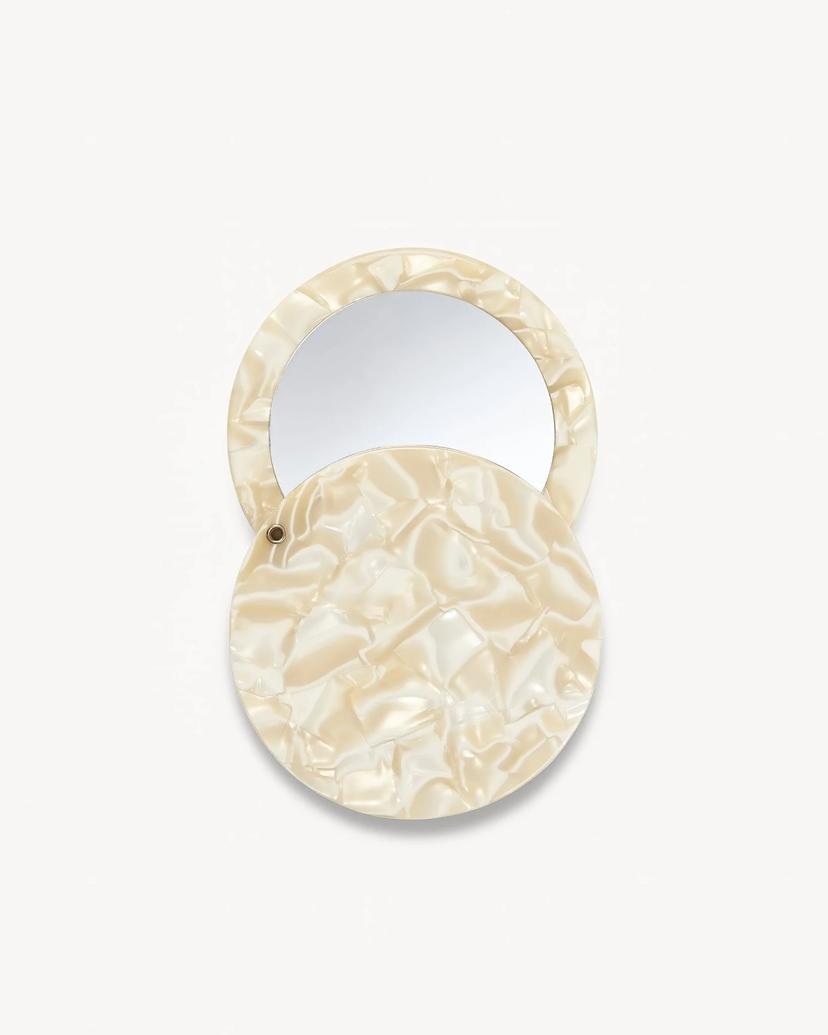 Machete Pocket Circle Mirror in Ivory. | Machete