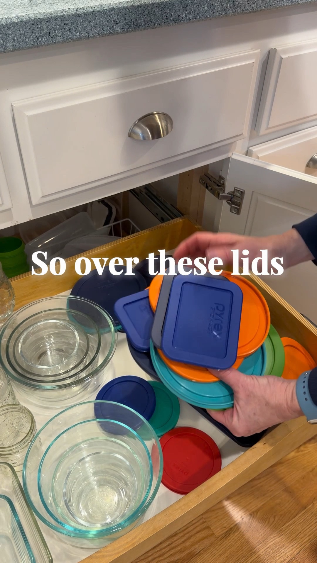 No more digging for lids for my storage containers! Everything is upright and easy to grab! 

#LTKHome #LTKdayinmylife