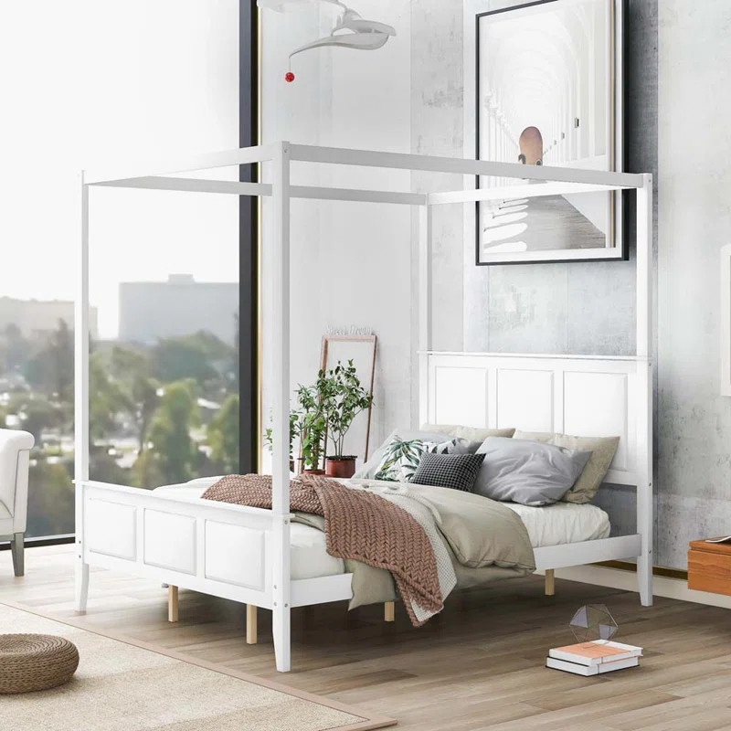 Dafni Solid Wood Canopy Bed | Wayfair North America