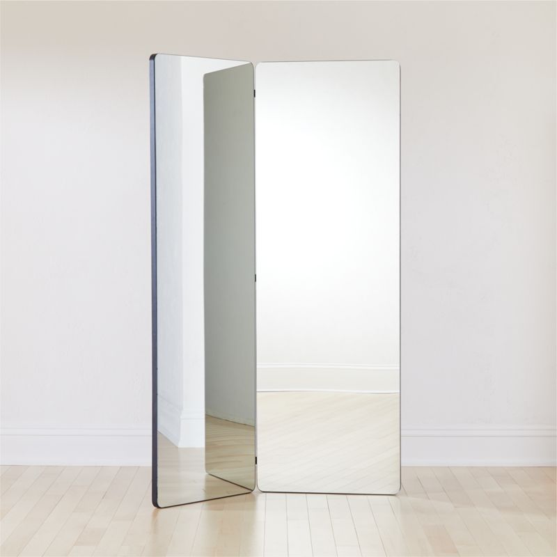 Fold Modern Two-Way Standing Floor Length Mirror 47.25"x70" + Reviews | CB2 | CB2