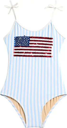 Kids' Americana Sequin One-Piece Swimsuit | Nordstrom