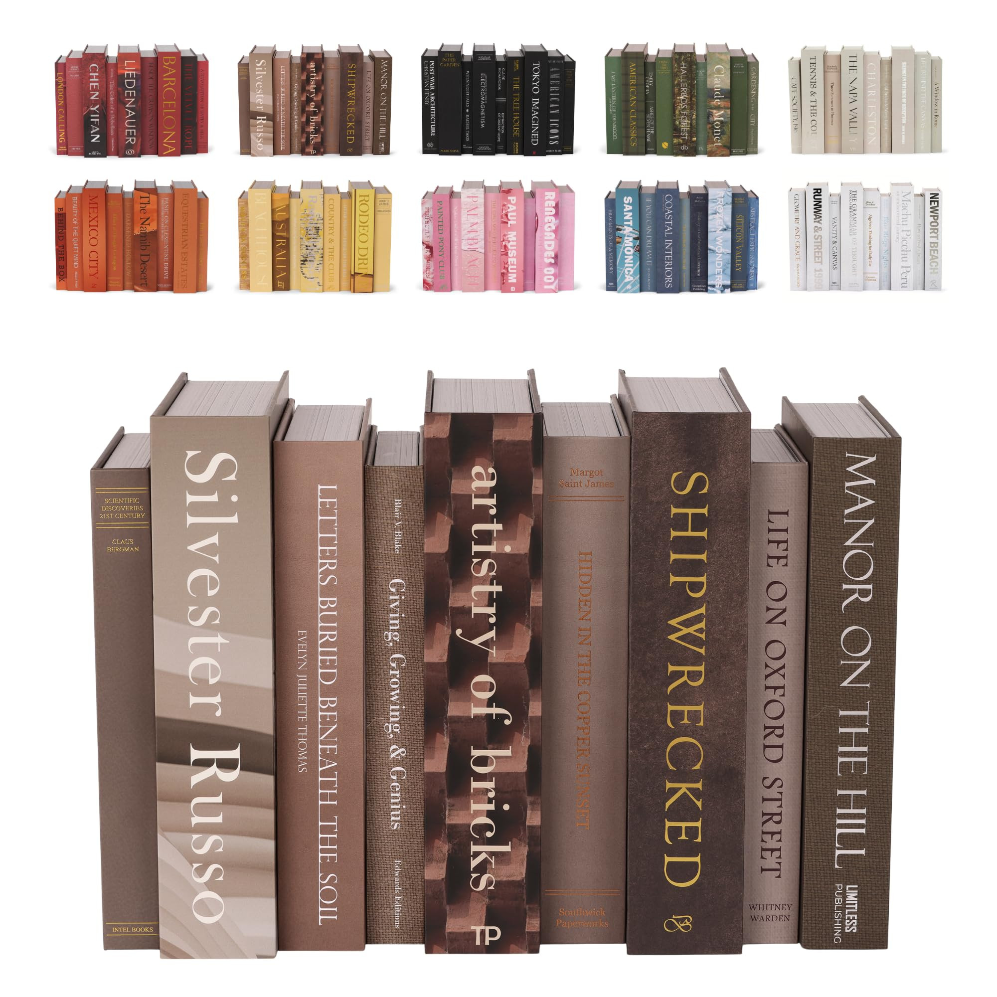 9 Faux Books with Hidden Storage (Earth), Vintage Books, Secret Storage, Bookshelf Decor, Coffee ... | Amazon (US)