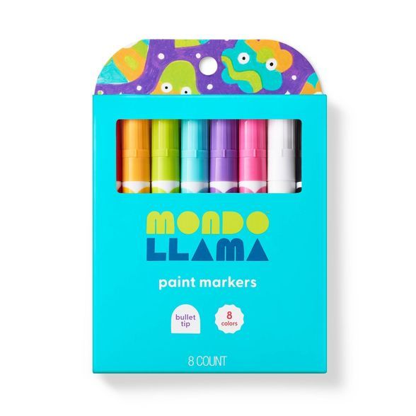 8ct Paint Markers Bullet Tip Classic Colors - Mondo Llama™ | Target