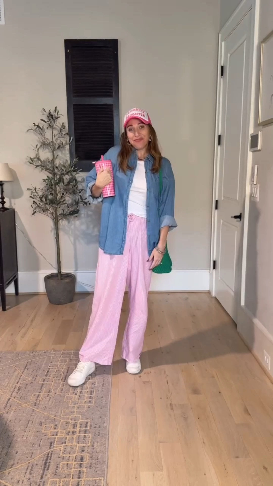 The proof that accessories and layering is magical! I turned a tank and cotton pants (basically pajamas) into a whole dang cute outfit with just a chambray button down and fun, colorful accessories

#momoutfit #momootd #realoutfit

#LTKootd #LTKmomlife #LTKSeasonal