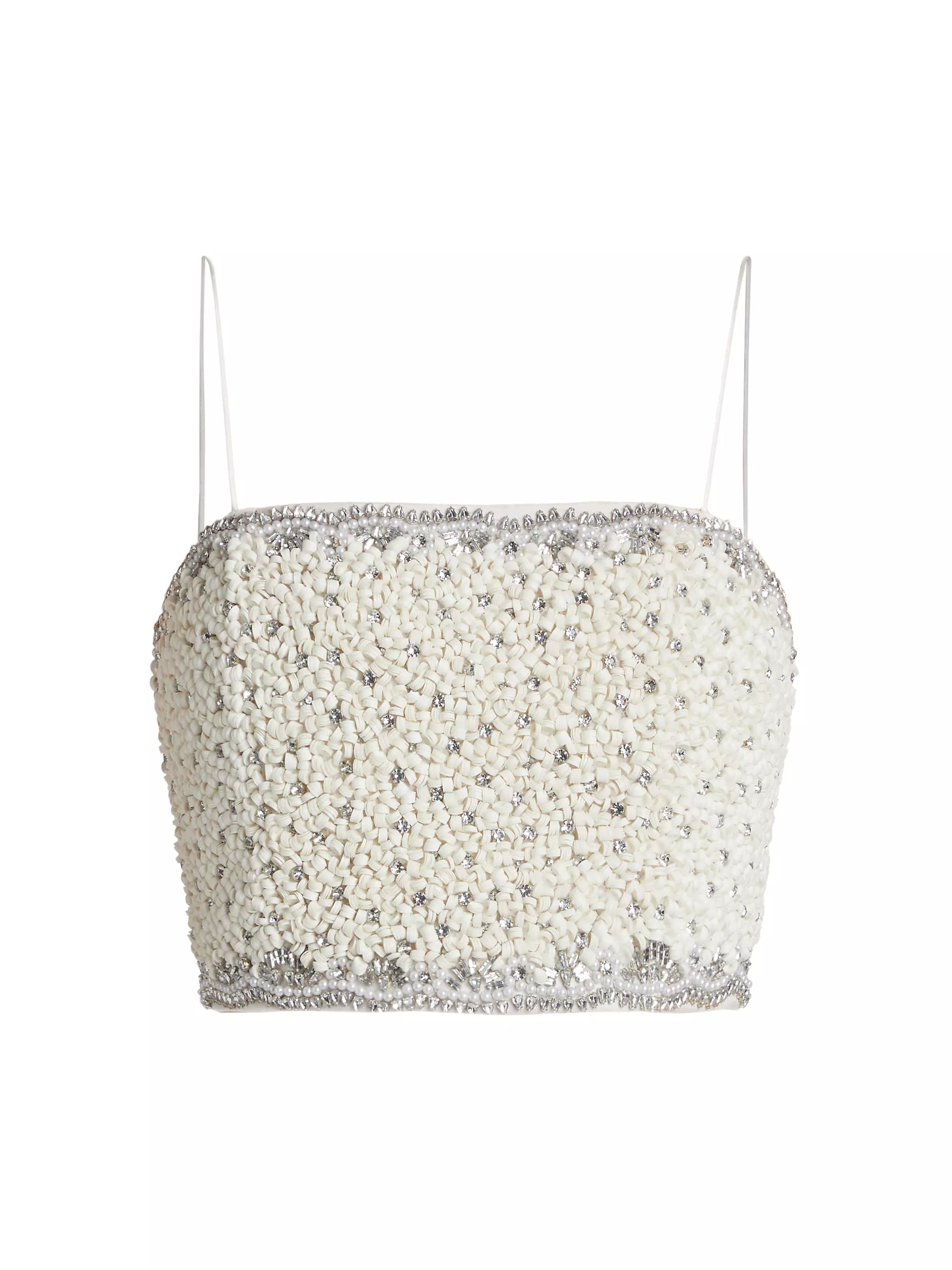 Ceresi Bead & Crystal-Embellished Crop Top | Saks Fifth Avenue