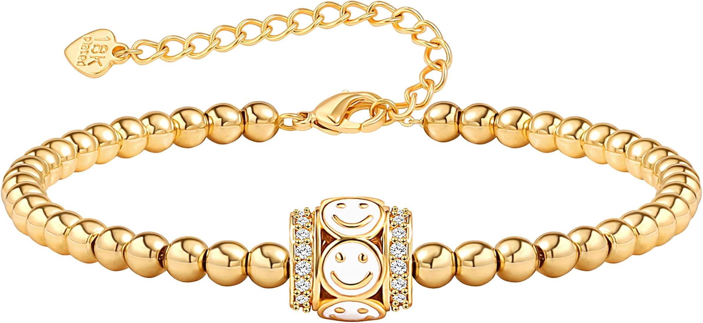 SOFYBJA Dainty Gold Link Chain Bracelets for Women Girls,Personalized Delicate Adjustable 18K Gol... | Amazon (US)