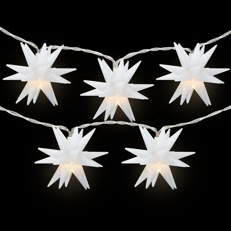 Northlight 10-Count LED White Star Christmas Fairy Lights, 5.25ft, Copper Wire - Walmart.com | Walmart (US)