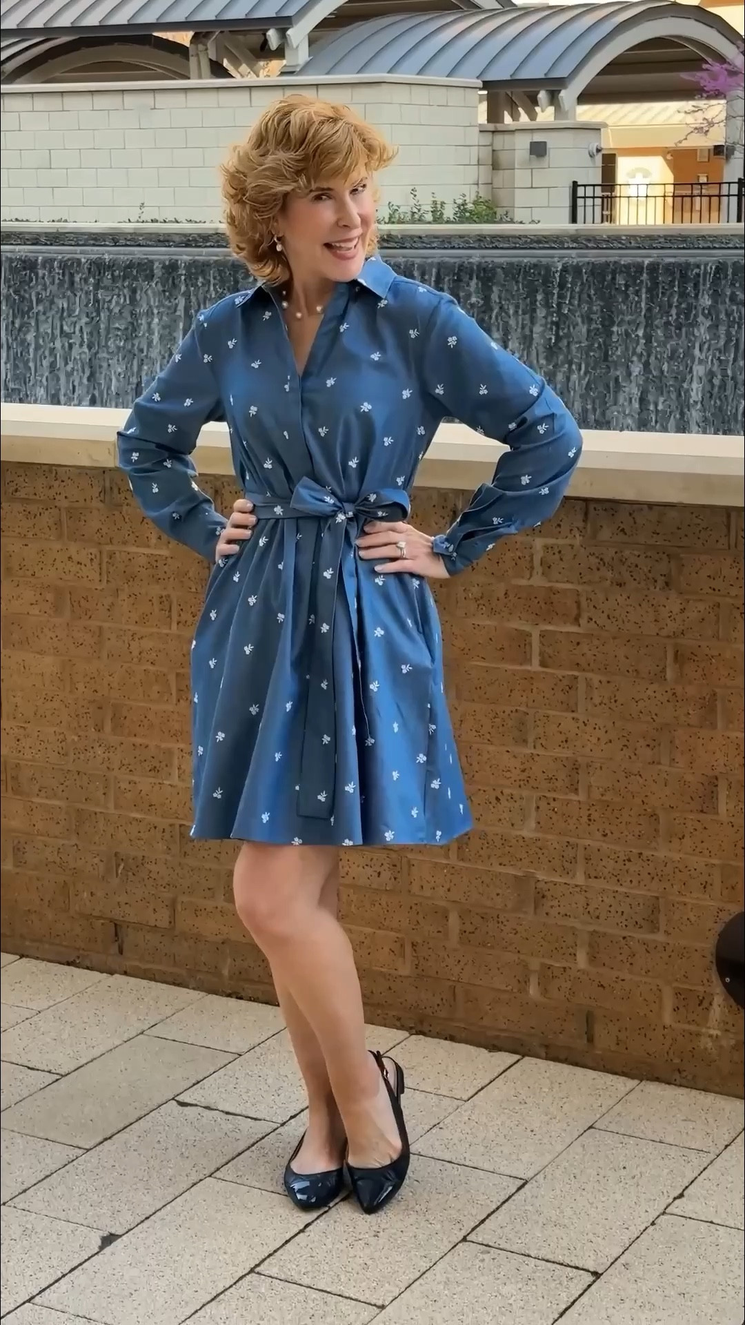 This embroidered denim shirt dress is such a flattering, feminine take on a classic shirt dress. The cinched waist and blouson sleeves give it shape, while the delicate floral embroidery adds a soft, pretty detail. An easy piece to throw on when you want to look polished without overthinking it.

#LTKOver40 #LTKWorkwear #LTKPetite