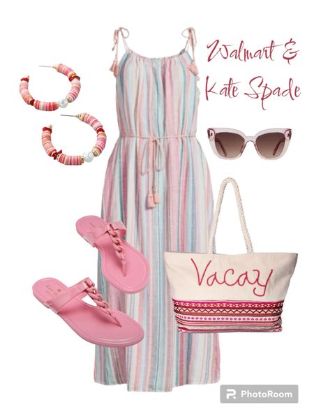 Cute Walmart summer dress and earrings and tote bag. Styled with Kate Spade Sunnie’s and pink sandals. 

#summeroutfit
#katespade
#pinksandals

#LTKshoecrush #LTKover40 #LTKstyletip