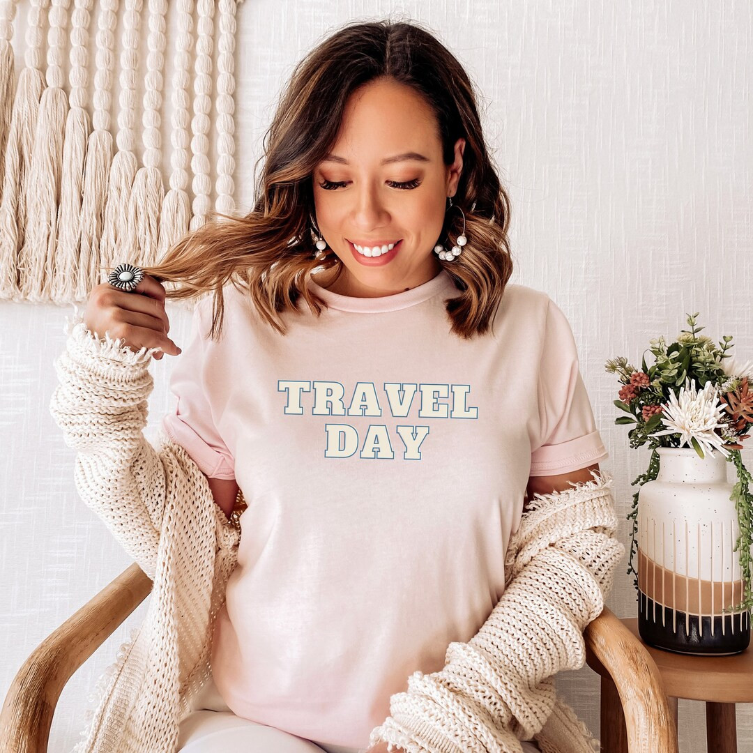 Travel Day Tee Shirt, Vacation TShirt, Airplane Vacation Top, Outfit for Traveling, Matching Frie... | Etsy (US)