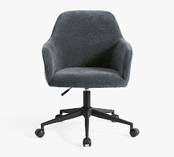 Carson Upholstered Swivel Desk Chair | Pottery Barn (US)