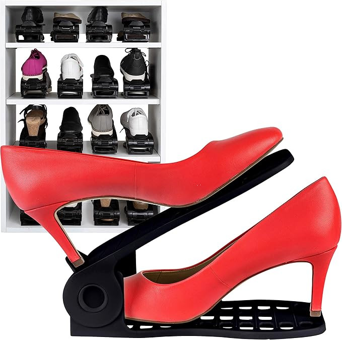 Homeries Shoe Slots Organizer – Space Saving Adjustable Shoes Organizer Rack for Closet – Eas... | Amazon (US)