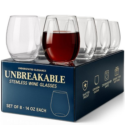 Stock Your Home 14-oz Tritan Plastic Shatterproof Wineglasses (8 Pack) | Target
