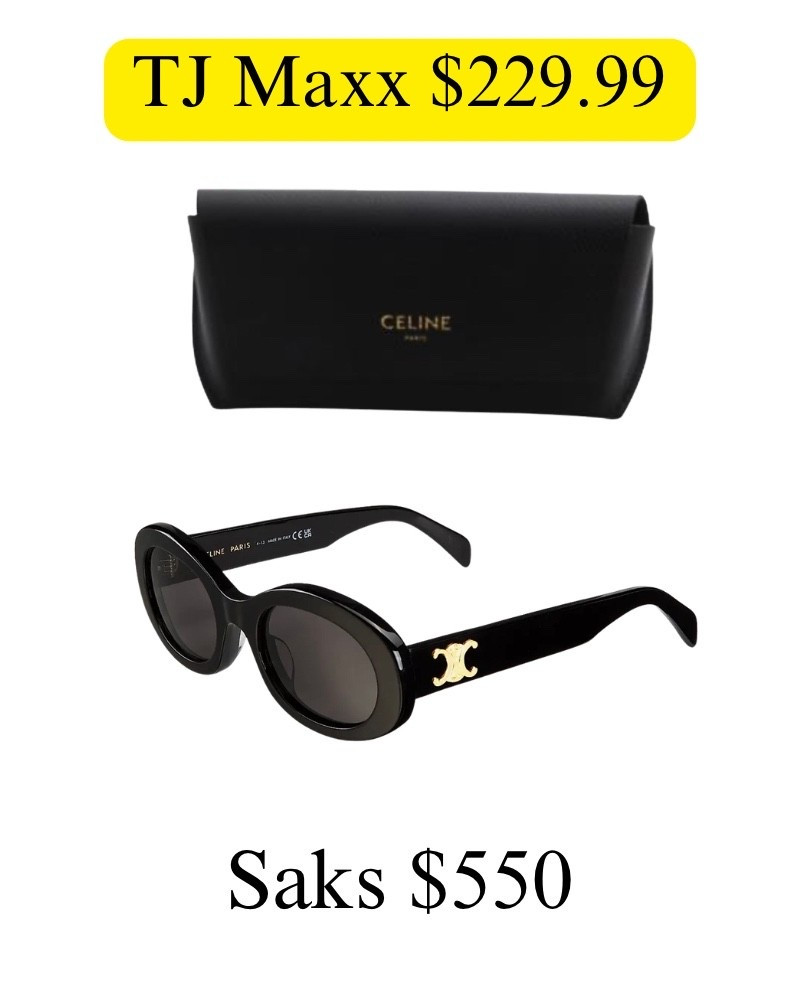 Celine sunglasses at TJ Maxx!!! I have these and I spent double the money on them. This is an amazing deal for TJ Maxx!!Designer, high sellout, risk, spring, summer, black, gold.

#LTKSaleAlert #LTKSwim