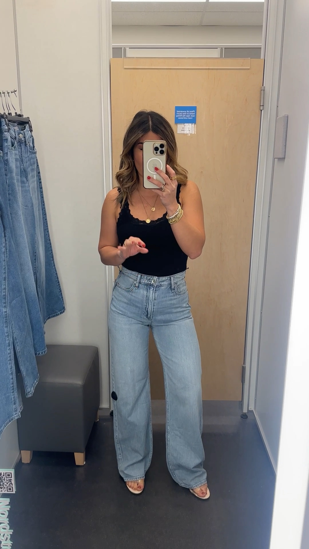 These Rag & Bine jeans are over 60% off and they fit so well!! This wash is not available but I’m linking them in a dark grey that’s so chic too!! 
They run tts, I’m wearing size 24. 

#LTKstorytime #LTKWorkwear #LTKootd