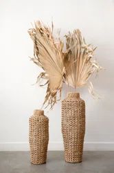 Bay Isle Home Troiano Brown Water Hyacinth & Rattan Vase | Wayfair North America