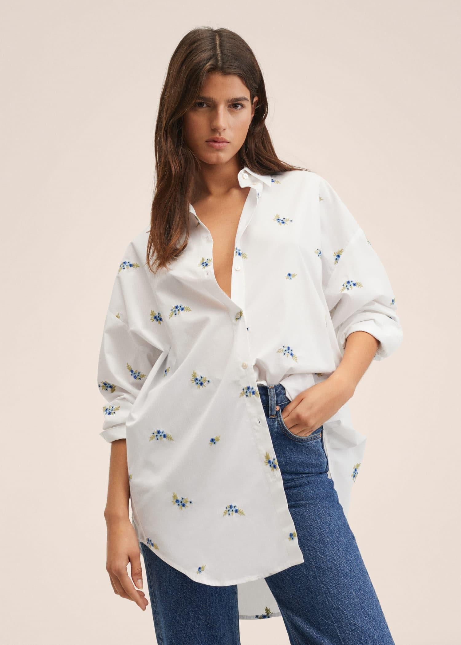 Oversized Embroidered Shirt | THE YES