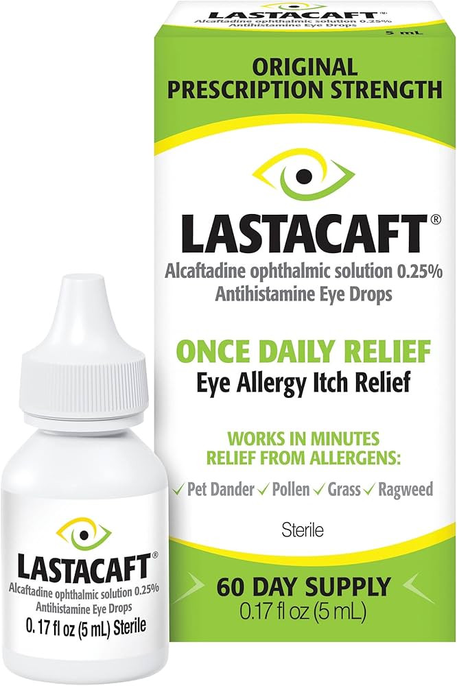 Lastacaft Once Daily Eye Allergy Itch Relief Drops, 60 Day Supply, 0.17 Fl Oz (Pack of 1) | Amazon (US)