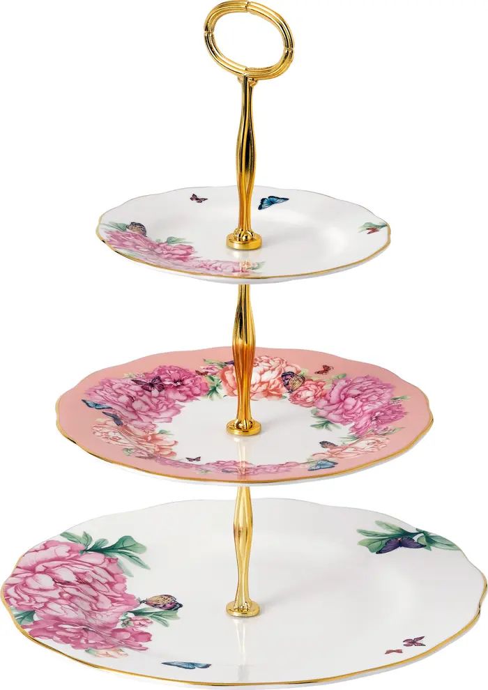 MIRANDA KERR FOR ROYAL ALBERT Friendship Three-Tier Bone China Cake Stand | Nordstrom | Nordstrom