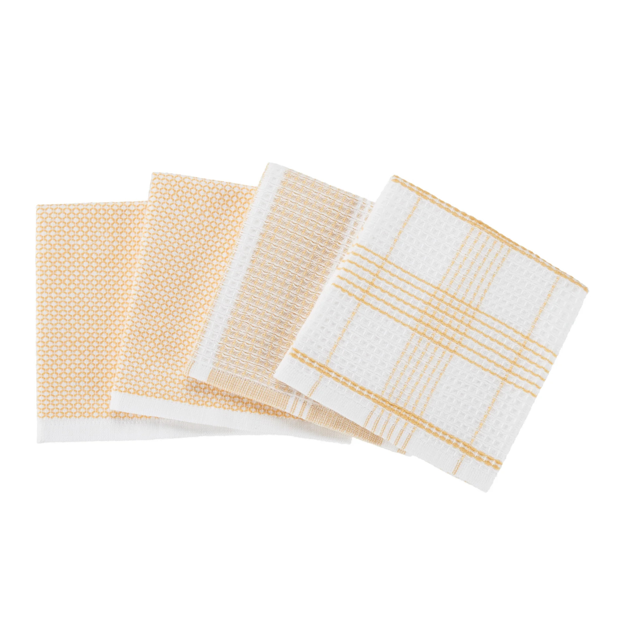 Better Homes & Gardens 4-Piece Oversized Kitchen Towel Set, Golden Curry Yellow | Walmart (US)