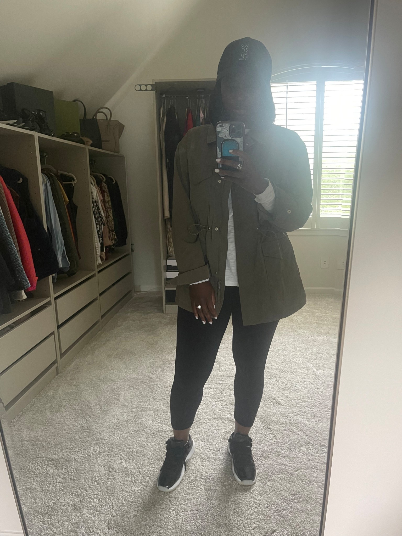 The perfect lightweight transitional jacket from winter to spring and then summer to fall! 
It’s a little oversized but I have my regular size which is a small! 