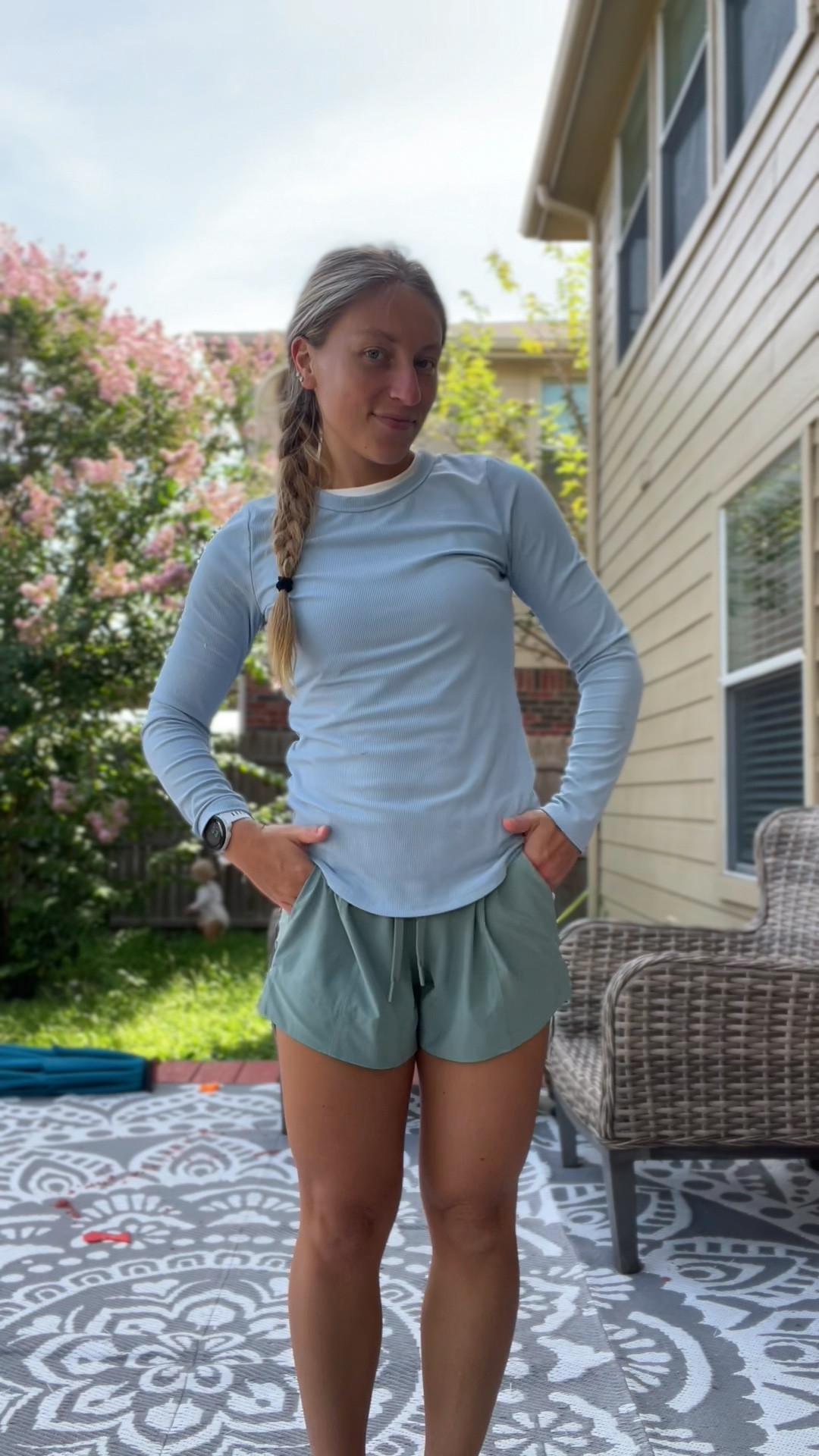 Momiform of the day 💪🏼
Started in workout mode, stayed for the comfort.
✔️ Free People Movement tank is chef’s kiss for layering
✔️ Ribbed long sleeve Amazon find I reach for every week
✔️ Target shorts that feel like loungewear but look cute
✔️ And THESE sandals… squishy heaven. Walked all day in them and forgot I had shoes on.

Everything’s linked on my LTK 🛍 #momstyle #activewearoutfit #freepeoplemovement #amazonfashion #targetfinds #ltkfit #momhacks #everydayoutfit