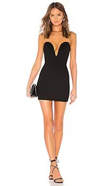 h:ours Cynlee Mini Dress in Black Noir from Revolve.com | Revolve Clothing (Global)