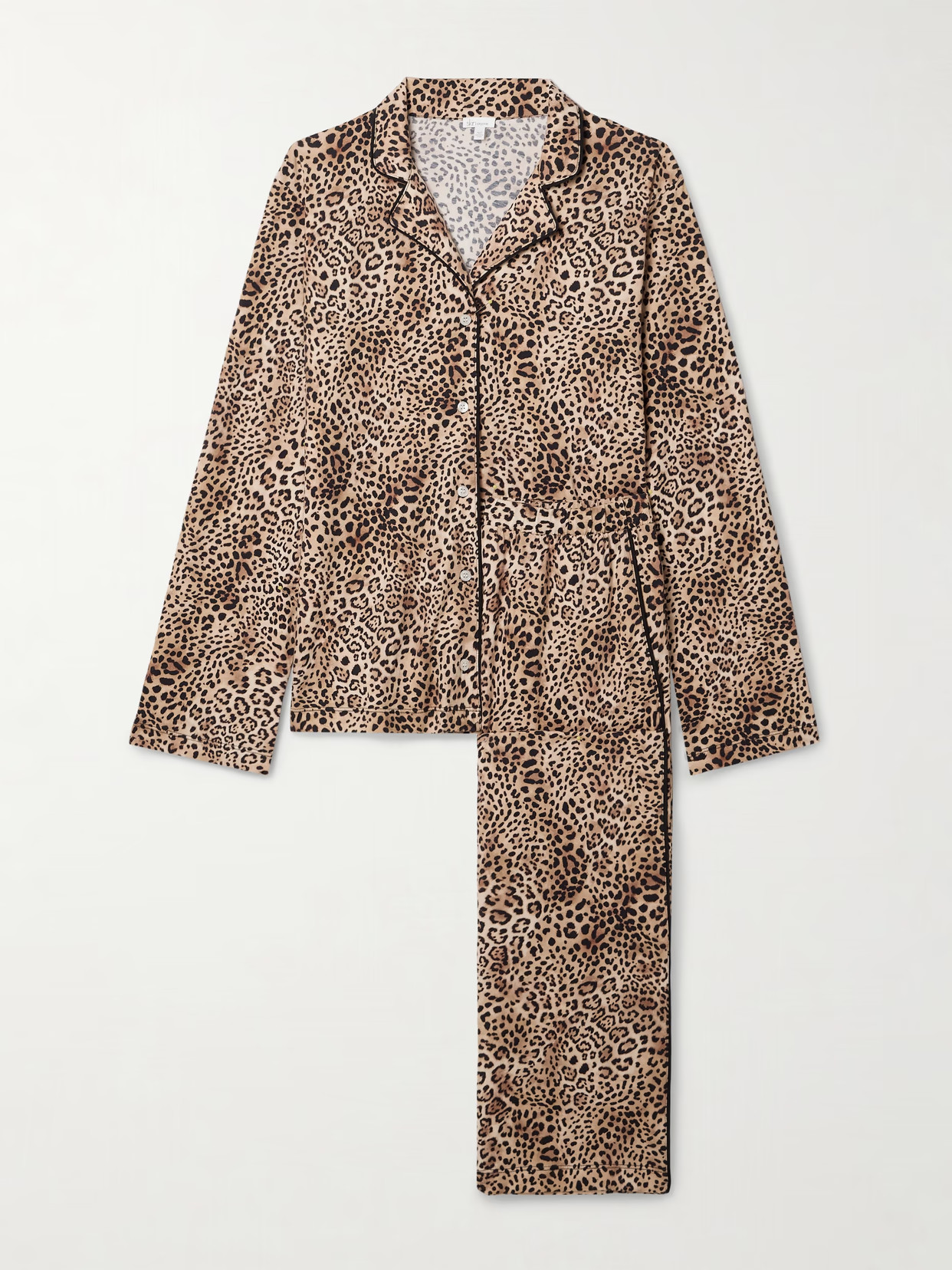 Skin - Cayla Leopard-print Organic Pima Cotton-jersey Pajama Set - Leopard print | NET-A-PORTER (UK & EU)