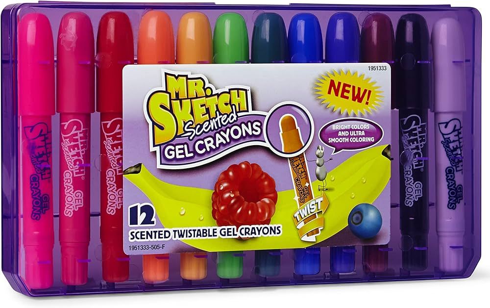 Mr. Sketch Scented Twistable Gel Crayons, Assorted Colors, 12 Count | Amazon (US)