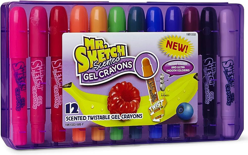Mr. Sketch Scented Twistable Gel Crayons, Assorted Colors, 12 Count | Amazon (US)