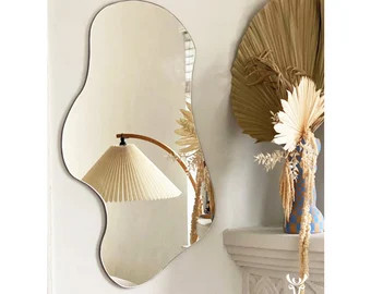 Living Room Mirror Irregular Mirror Asymmetrical Wall | Etsy | Etsy (US)