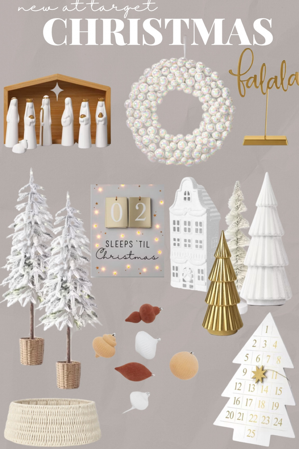 New Christmas arrivals at target! 
Christmas home - Christmas decor - white Christmas - neutral Christmas 

#LTKSeasonal #LTKHome #LTKFindsUnder50