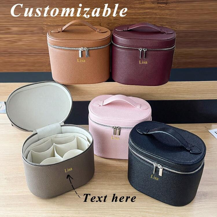 1 Stück personalisierte großvolumige Kosmetikbox aus PU-Leder mit Innenorganizer, personalisier... | SHEIN