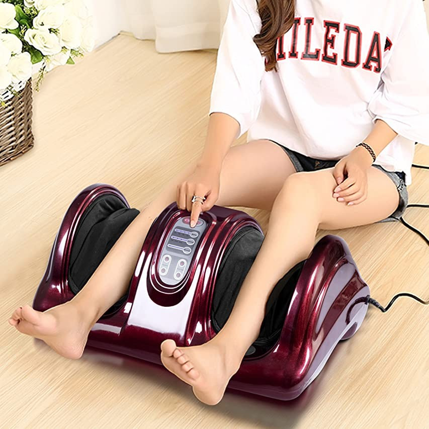H&B Luxuries Shiatsu Kneading Rolling Foot Massager Personal Health Studio ZH-9902-red | Amazon (US)