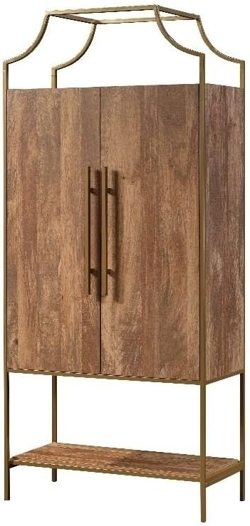 Pemberly Row Engineered Wood Cabinet in Sindoori Mango/Natural | Amazon (US)