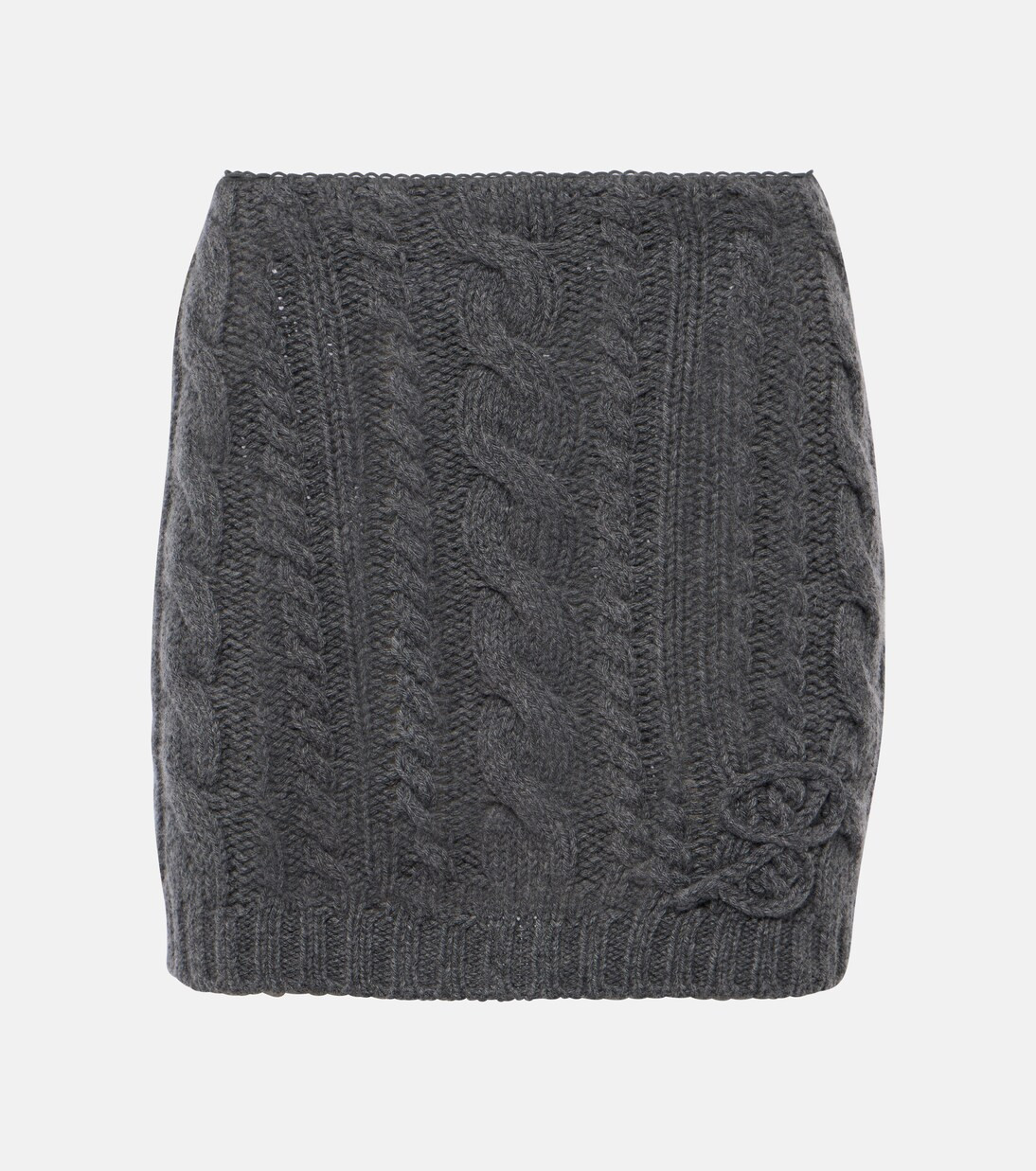 Cable-knit wool and cashmere miniskirt | Mytheresa (DACH)