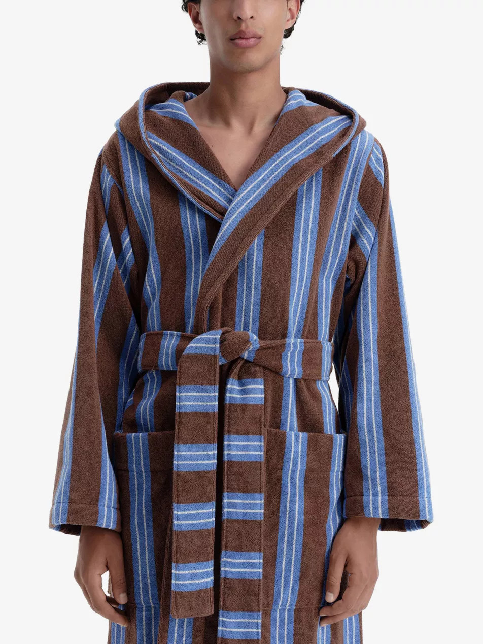 Striped Hooded Cotton Robe | Selfridges
