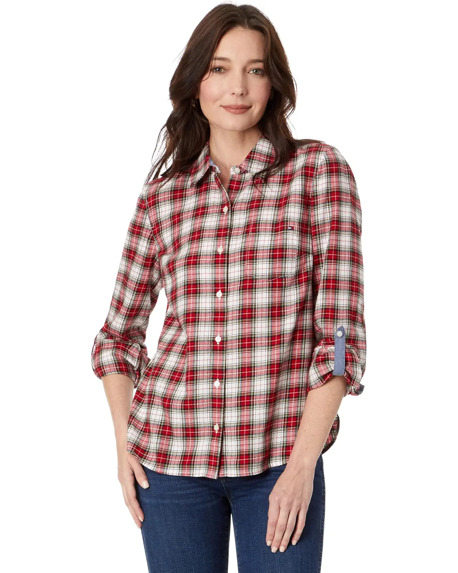 Lancaster Plaid Roll Tab | Zappos