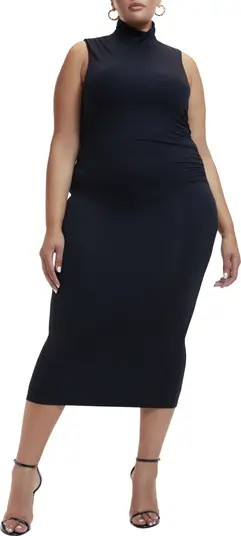 Good American Good Touch Sleeveless Turtleneck Body-Con Midi Dress | Nordstrom | Nordstrom