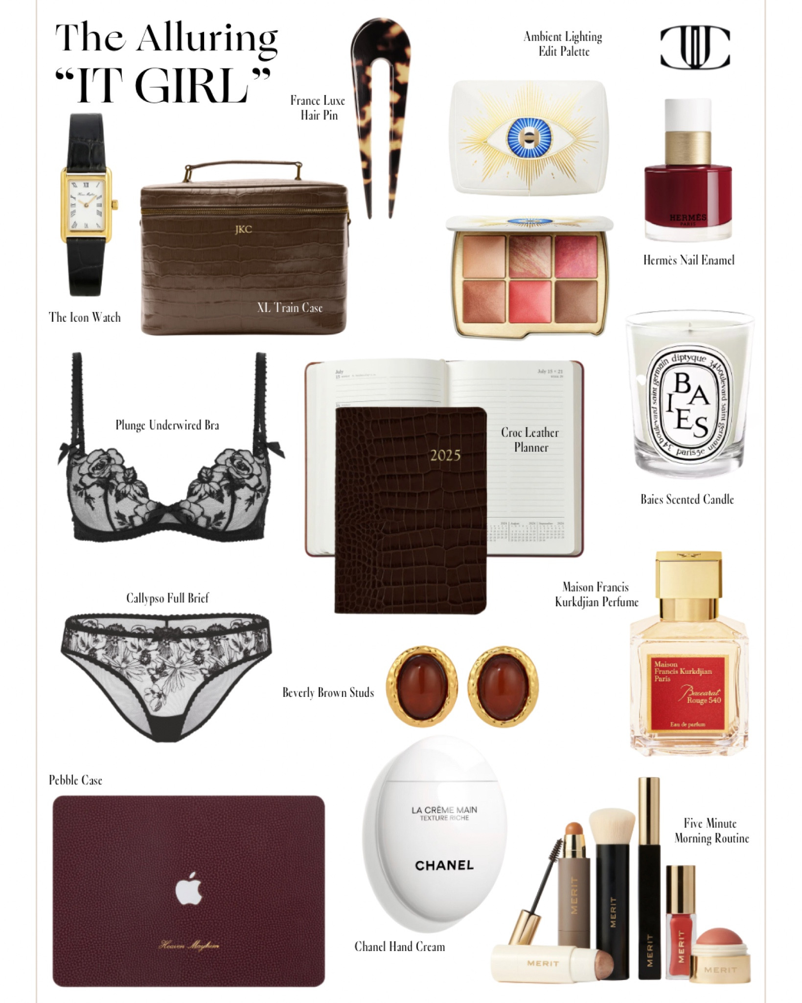 A gift guide for the alluring “it girl.”

If there is anything that you like that is not linked please head www.jesscathell.com for all the links. 

Makeup palette, perfume, earrings lingerie, watch, laptop, makeup, gift guide, Christmas gift, gift for her, makeup bag, travel bag, hair pin

#LTKHoliday #LTKOver40 #LTKGiftGuide
