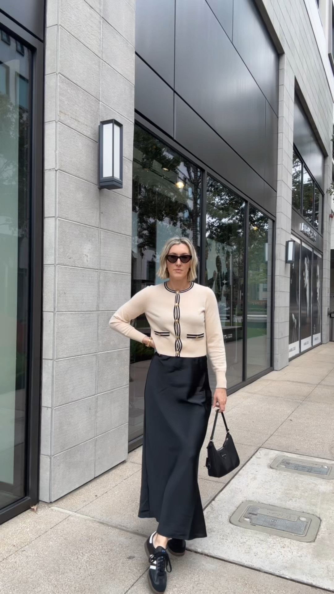 Jcrew cardigan, black slip skirt, sneaker outfit 

#LTKStyleTip #LTKShoeCrush #LTKWorkwear