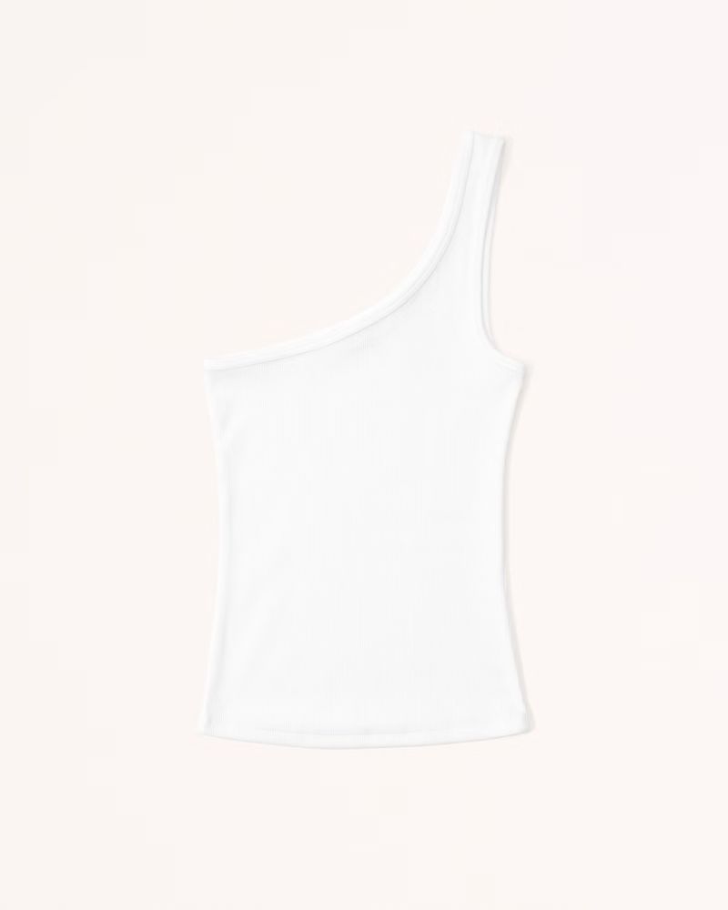 One-Shoulder Ribbed Tank | Abercrombie & Fitch (US)