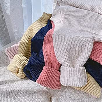 Baby Girl Sweater Newborn Toddler Mock Neck Knitted Sweatshirt Fall Winter Pullover Tops Clothes ... | Amazon (US)
