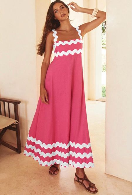 I wore this for my daughter’s birthday party. Long Beach A-Line Sundress with scalloped detail. It’s very long if you’re petite, I wore it with a wedge. On sale for $22 

#LTKSwim #LTKTravel #LTKBump