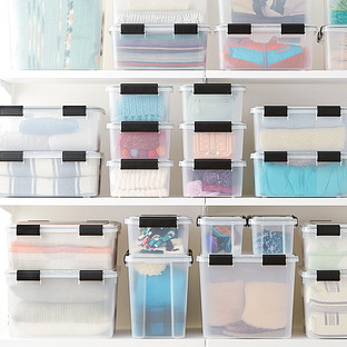 The Container Store® 47 qt. Weathertight® Tote Clear | The Container Store
