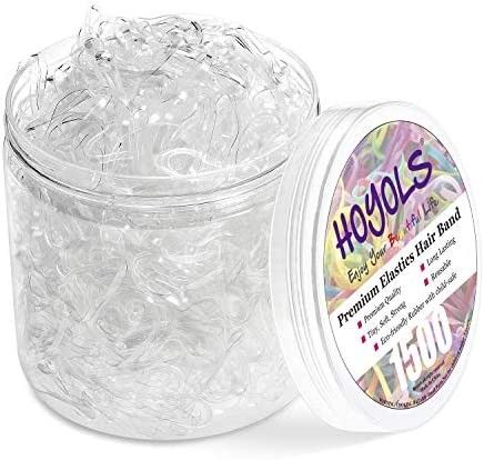 Clear Elastic Hair Rubber Bands, 1500pcs Mini Small Clear Ponytail Elastics Holders for Blond Kid... | Amazon (US)