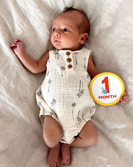 We have a one month old!! 🥹

We have been loving this Grayson Collective brand at target! Fits & washes really well.

Someone gifted the milestone version of goodnight moon and I am so happy they did! These milestone cards are perfect and so nostalgic for me! 

#LTKbaby #LTKbump #LTKfamily