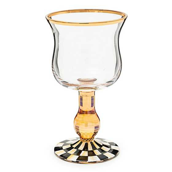 Courtly Check Wine Glass | MacKenzie-Childs
